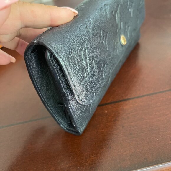 Louis Vuitton Emperiente Leather Long Wallet Preloved Condition Black - Picture 9 of 9